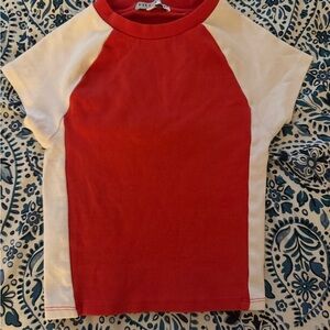 Red and White T-Shirt from Buckle